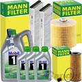 MANN INSPEKTIONSPAKET+MOBIL1 5W-30 MOTORÖL passend für AUDI A6 C6 4F 2.7+3.0 TDI
