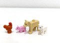 LEGO® Bauernhof Tiere / Tier Set Ferkel, Lamm, Huhn & Kalb - NEU