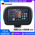 Für Fiat 500X 2014-2020 Carplay Autoradio Android13 GPS NAVI BT DAB+ WIFI RDS FM