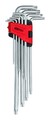 KS Tools Torx-Winkelstiftschlüssel-Satz, extra lang, 9-teilig - 151.4550