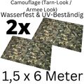 Tarnabdeckung Tarnplane Holzplane Camouflage UV & Wasserfest1,5x6 Meter 2er Set