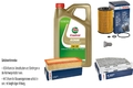 BOSCH Inspektionspaket 5 L Castrol EDGE FST 5W-30 LL für VW Passat