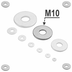 Unterlegscheiben DIN 9021 Beilagscheiben Edelstahl A2 V2A VA A4 rostfrei M2-M24✅In den Größen M2-M24 erhältlich ✅Schrauben-Niro®✅