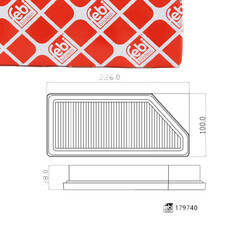 febi 179740 Luftfilter Motorluftfilter Luftfiltereinsatz