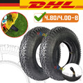Schubkarre Reifen mit Schlauch 4.80 / 4.00 - 8 SET Ersatzreifen Mantel Reifen DE