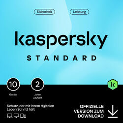 EU Anti-Virus Kaspersky Standard 2024 PC Mac Mobile 10 Geräte  2 Jahre NEU