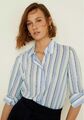 Marke: Mango Bluse gestreift blau weiß Größe M/38 weich 100 Baumwolle