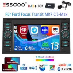 Für Ford Focus Transit MK7 S-Max Kuga Autoradio DAB+ Carplay Android 14 GPS MIK