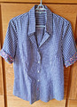 Bluse Hemdbluse von Seidensticker * karo blau weiß * kurzarm * Gr. 40 * fast neu