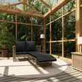 vidaXL 2-tlg. Garten-Lounge-Set mit Auflagen Poly Rattan Gartensofagarnitur Grau