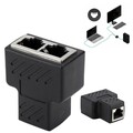 RJ45 Splitter Adapter Netzwerk Verteiler Ethernet Cat5 Cat5e Cat6 LAN Kabel 1zu2