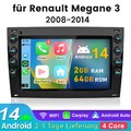7''Android 14 Autoradio GPS Carplay DSP WIFI 64GB Für Renault Megane 2 2002-2009