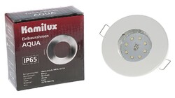 IP65 LED Spots flach 230V Einbaustrahler Einbauspots Bad 5W  SET AQUA KAMILUX®