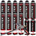 Bauschaum Set 10 x 750 ml Pistolenschaum + 2 Reiniger + Pistole PU Schaum