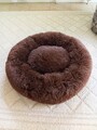 Hundebett Katzenbett Plüsch Kuschel Haustier Bett Kissen Braun 60 cm Fell Neu