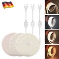 Neon COB LED Stripe Streifen 230V WW/NW/CW Lichtband Lichterkette Wasserdicht DE