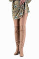 Damen Stiefel Overknee 46 Lamm/Leder beige/nude made in Italy neu mit Schuhbox.