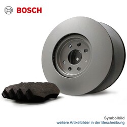 BOSCH Bremsscheiben Set + Beläge für 1J1 1J5 GOLF VW Low-Metallic BORA 1 1J2 1J6