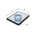 UFI Innenraumfilter Pollenfilter Filter Innenraumluft 53.083.00
