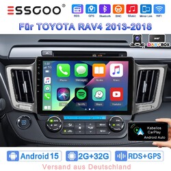 DAB+ 10" Autoradio Android 15 2+32G Carplay GPS WiFi KAM Für TOYOTA RAV4 2013-18
