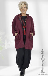 AKH LAGENLOOK Fleece Jacke Kurz-Mantel 44 46 48 50 52 54 56 Onesize XL-XXL-XXXL