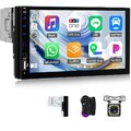 Wireless Apple Carplay Android Auto 7" 1Din Autoradio Touchscreen USB BT Kamera
