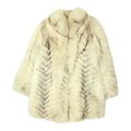 Vintage Damen Pelzjacke | Off White High End Luxus Eleganter Damen Mantel