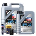 Motoröl 5W30 LIQUI MOLY Leichtlauf Special Tec 6L+HENGST Ölfilter +Spülung