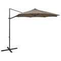 Ampelschirm Sonnenschirm Gartenschirm Strandschirm mit LED-Leuchten Mast vidaXL