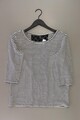 Second Life Fashion Flame Pullover gestreift für Damen Gr. 38, M 3/4 Ärmel grau