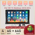 DAB+ Für VW T5 Multivan 2010-2015 Android 15 4+64G Autoradio Carplay NAVI KAM BT