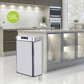 B-Ware Sensor Edelstahl Mülleimer Abfalleimer Automatik Abfall Müll Behälter 58L