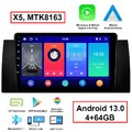 Autoradio CarPlay für BMW 5er E39 Video GPS Navigation DAB+ Bluetooth WiFi 4+64G