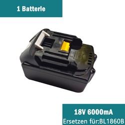 Für Makita 18V Ersatzakku LXT-Set BL1850B BL1830B BL1860B 3/5/6Ah Li-Ion SPARSET