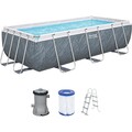 Bestway 56721 Frame Pool Power Steel Swimmingpool 404x201x100cm Komplett-Set