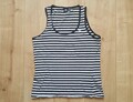 💜 Original BOGNER JEANS Trägertop Top Gr M/L 40/42 schwarz weiß gestreift Shirt