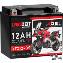 Langzeit YTX12-BS Motorradbatterie GEL 12V 12Ah Batterie 51012 GTX12-BS CTX12-BS