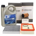 HIRSCHER Filterset 5L ORIGINAL 5W-30 dexos2 für OPEL MOKKA / X 1.4 1.6 ab Fgst.