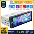 1 DIN Android 14 6.86" Autoradio 4+64G Carplay GPS Typ-C USB Navi WiFi RDS BT FM