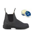 Blundstone 587 rustikale schwarze Nubukleder australische Chelsea-Stiefel mit Creme