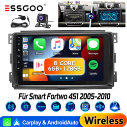 Für Smart Fortwo 451 2005-2010 Android13 128G Autoradio GPS SAT NAVI BT WIFI KAM