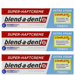 3x Blend-a-dent Super Haftcreme Frisch Extra stark 47ml MHD 10/2025 NEU & OVP