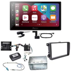Pioneer SPH-DA160DAB Android Auto CarPlay Einbauset für T6 Sharan 2 Beetle