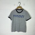 Tommy Hilfiger Shirt Herren klein grau blau buchstabierend Rundhalsausschnitt Freizeit Baumwolle