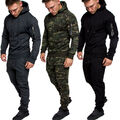 Herren Cargo Stil Sportanzug Jogginganzug Trainingsanzug Sporthose+Hoodie 1003