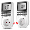 2x Digital Zeitschaltuhr Steckdosen Timer Wochenzeitschaltuhr 24Std 10Prog 3680W