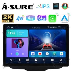 13.1" Android 14 2K 4G+64G CarPlay Autoradio GPS DSP Für Jeep Renegade 2015-2020