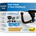ANHÄNGERKUPPLUNG vert. abnehmbar für Seat Toledo 05-09 +13pol E-Satz JAEGER