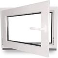 Kellerfenster Kunststofffenster Garagenfenster in Dreh Kipp 2 fach verglast weiß