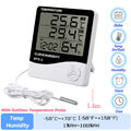 LCD Wetterstation Thermometer / Hygrometer mit Innen & Außentemperatur Sensor DE